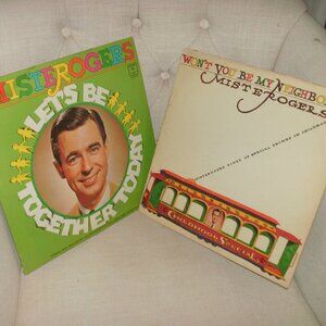 SET 2 Collectible Vintage Mister Rogers LP Records 1967 ~ 70312 & 1972 ~ CC24517